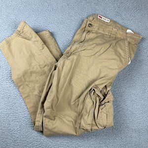 Wrangler Regular Taper‎ Adult Size 40 Flat Front Chino Cargo Pants Men Beige/Tan